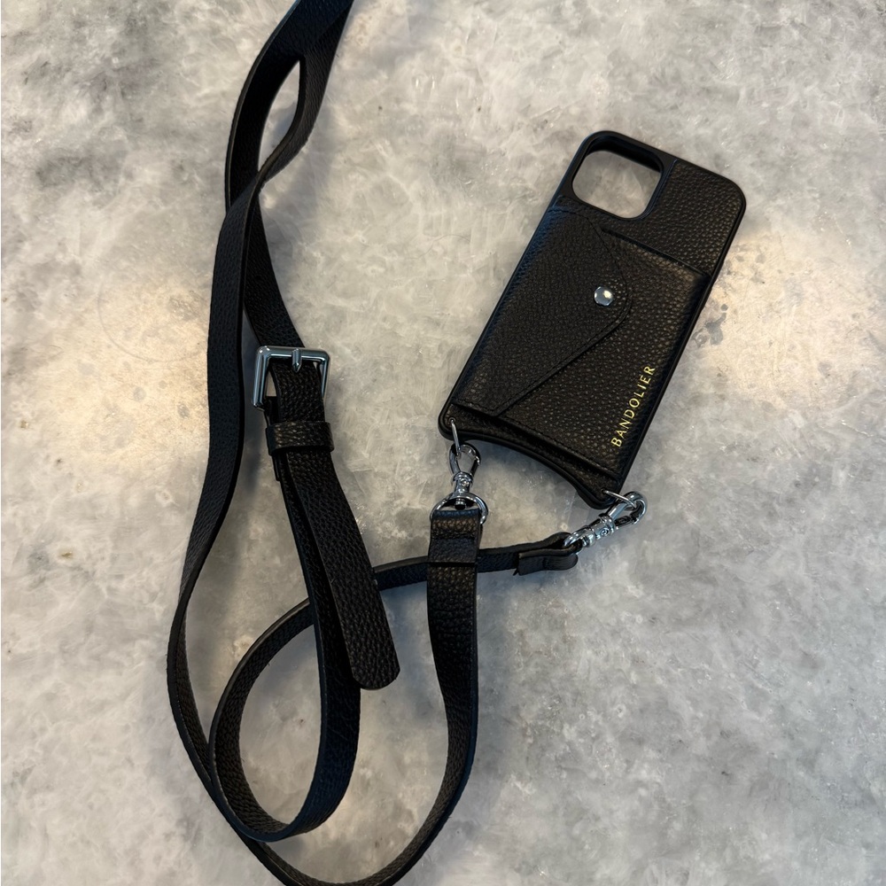 Bandolier Black Crossbody Phone Case
